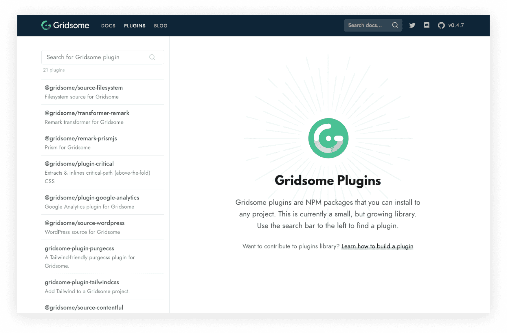 Plugin page